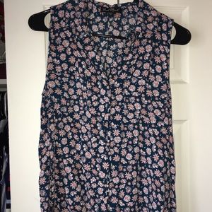 Velvet Heart Navy Blue with little flowers blouse